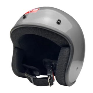 evo helmets 艾莉莎復古騎士安全帽 附冰絲面罩 顏色隨機, 水泥灰