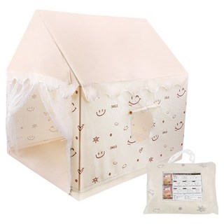 PAPASTOY bable puary First 寶寶帳篷 + 專用收納袋組合, 1個, 米白色(帳篷)