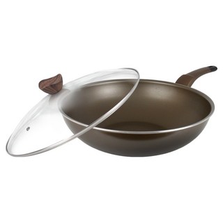 SILWA 西華 好料理不沾炒鍋 含蓋, 32cm, 咖啡色, 1個