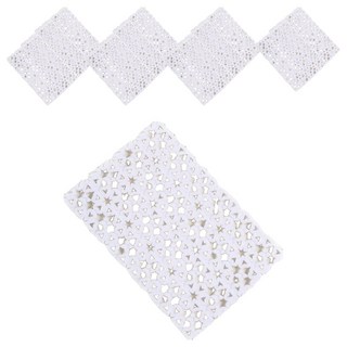 浴室地板防滑墊, 白色, 12片