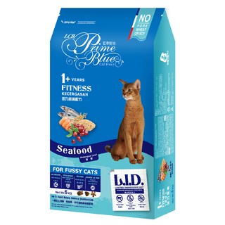 LCB 藍帶廚坊 活力挑嘴貓糧 海鮮 L.I.D.配方, 雞肉粉, 6kg, 1袋