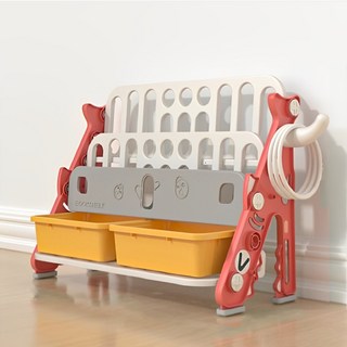 lilikoko 哩哩摳摳 鱷魚書架收納櫃, 紅色, 3層