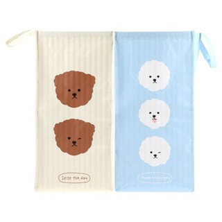 Dailylike Tarpaulin 分類回收箱 2件組, 01 比熊貴賓犬