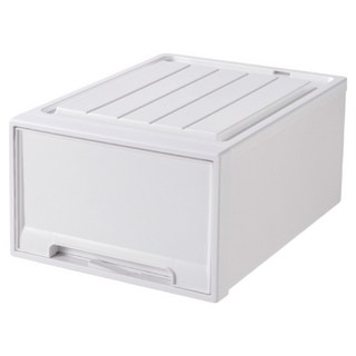 小麥購物 加厚抽屜式整理箱, 純白, 1個