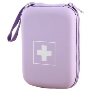 필잇 휴대용 비상약 구급 파우치 퍼플, 1개
