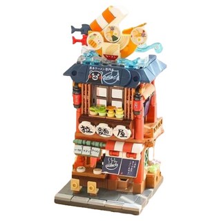 Prand 積木玩具 熊本熊 街景 拉麵店 880019, 1個, 混色