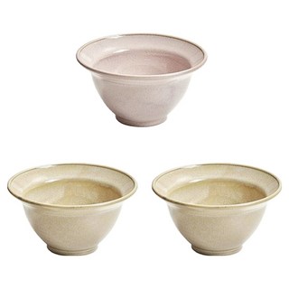 感性一匙 陶瓷刨冰碗 3件組, 1套, 粉紅色, 黃色, 黃色