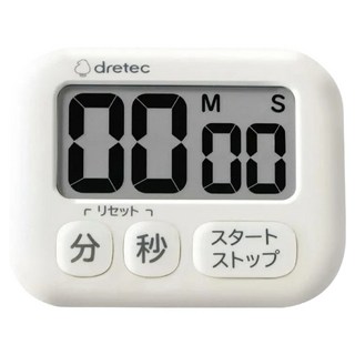 dretec 波波拉日本大螢幕抗菌計時器 3按鍵 T-691IV 象牙白, 1個