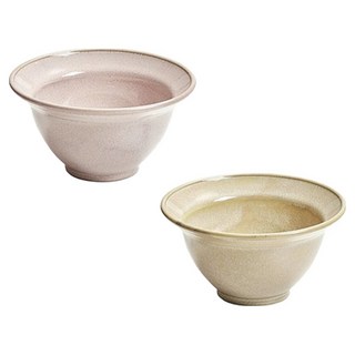 感性一匙 陶瓷剉冰碗 2件組, 1套, 粉紅色, 黃色