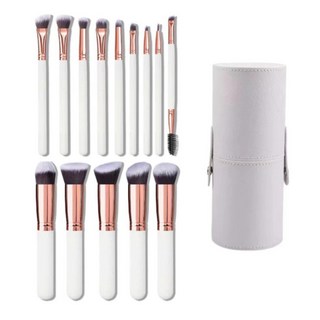 小麥購物 筒裝化妝刷14件組 L425, 1組, 白色