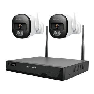 DTAudio 無線監控攝影套組 不含硬碟 500萬像素 固定攝影機 2顆 + NVR主機, CIPC-C01, 1組