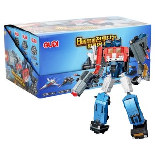 GUDI 超級戰鬥團 8合1 合體變形積木組, 1套, 混合色