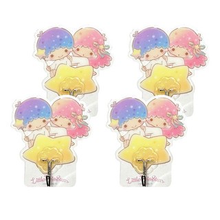 Sanrio 三麗鷗 雙星仙子無痕掛勾 STS3012 97 x 88 x 20mm, 雙星仙子 星光閃閃 淡黃色, 4個