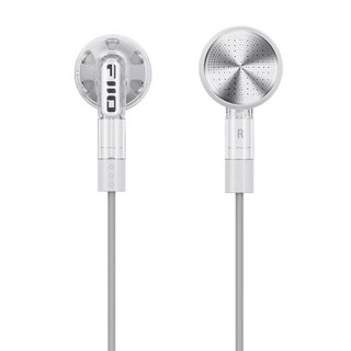 FIIO 飛傲 可換線鍍鈹振膜平頭塞耳機, 透明色, FF1