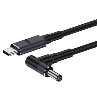 Kamera 佳美能 Type-C公轉DC公 PD誘騙線 140W 20V 7A 4530彎頭黑口 ASUS筆電適用 1.8m, 1條