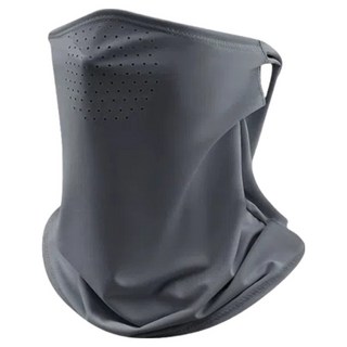 A&R 夏季抗UV防曬冰絲圍脖掛耳面罩, 1個, 深灰色