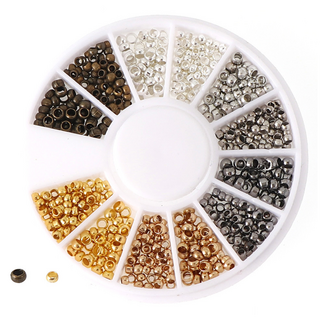 Thumbsmine 金屬圓珠 串珠 diy 2mm 2.5mm, 1個, 混合顏色