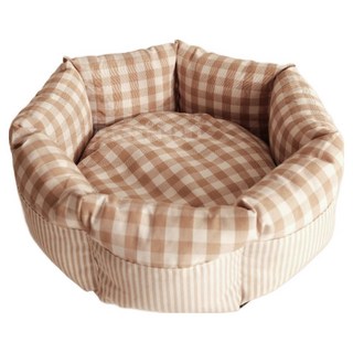 Köflótt 大地無印格紋雙面寵物窩, 1個, 奶茶色