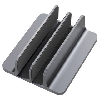 小麥購物 鋁合金筆電立架 雙槽 L713, 灰色, 2層