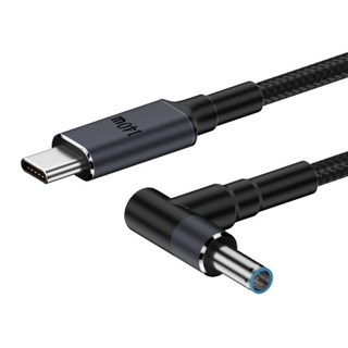 Kamera 佳美能 140W 7A Type-C公轉DC公 4530彎頭藍口 PD誘騙線 HP筆電適用 1.8m, 1條