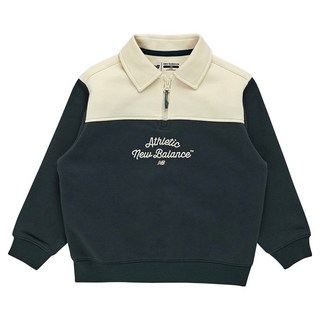 New Balance 兒童 ESSENTIAL 拼色半拉鍊運動衫