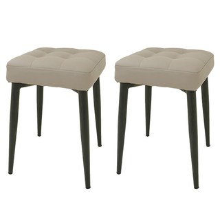 MH家居 菠蘿麵包方形椅凳, 榛果栗, 2個