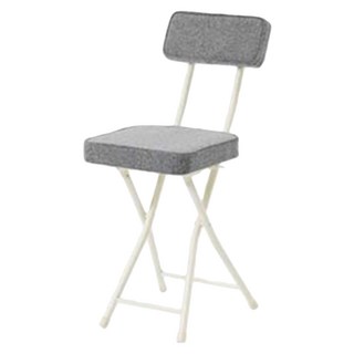 MH家居 折疊靠背方椅, 灰色, 1個
