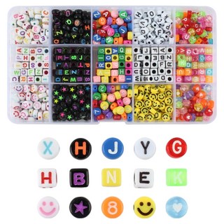 Pick and Home 字母造型串珠掛繩DIY套組, 1套, 15種