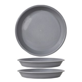 小麥購物 通用花盆底盤 L529, 3個, 水泥灰