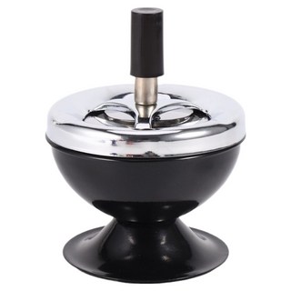 CASHYRICH 便利功能防臭菸灰缸 9 x 12 cm, 1個, 黑色