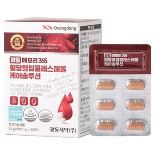 광동메모리365 혈당 혈압 콜레스테롤 케어솔루션 54g, 60정, 1개