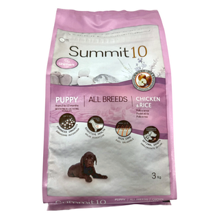 Summit10 森咪特 幼犬用乾糧, 雞肉+米, 1袋, 3kg
