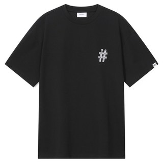 Beentrill 男女通用 BNY 模板印花 T恤 BA252TS056, 黑色