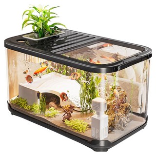 Mimine Aqua水耕多功能壓克力魚缸35, 1個, 黑色