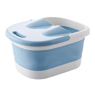 小麥購物 折疊泡腳桶 L718, 藍色, 1個