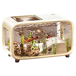 Mimineaqua 創意室內設計壓克力魚缸40, 1個, 白色