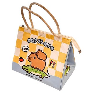 加厚大容量可愛卡皮巴拉保溫包, 鱷魚豚, 1個