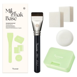 PICCASSO 畢卡索 服貼底妝刮棒刷 + 海綿2入 + 刷具清潔皂 + 收納盒組合 FB11, 1套, 單一顏色