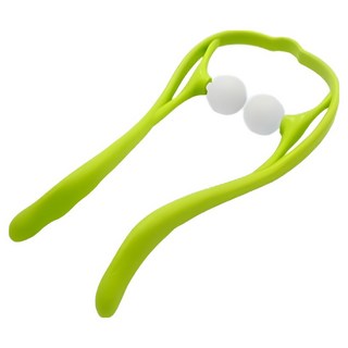 캐롤링 경추 목 마사지기 핸드 클램프 수동 마사지기, 그린, 1개