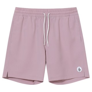 Volcom 男款中央泳褲 VA252SP201, 深粉紅色
