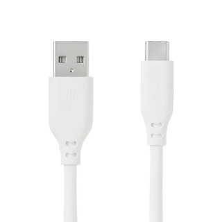 MUJI 無印良品 USB-A-USB-C不易糾結柔軟傳輸線 MJ-UC1ATC-W, 1m, 1條, 白色