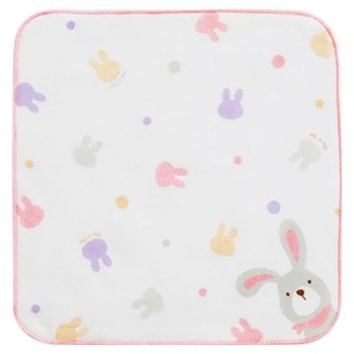 奇哥 超柔紗毛巾/方巾/手帕/洗臉巾 24 x 24cm, 粉色, 1條