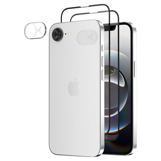 케이맥스 전면 강화유리 필름 2p + 카메라 필름 세트, 1세트