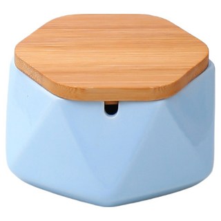 CashRich 簡約設計菸灰缸 11.6 x 5.8 cm + 附蓋套組, 1個, 天藍色