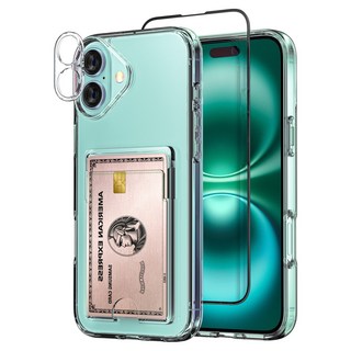 케이맥스 카드포켓 클리어핏 케이스 + 풀글루강화유리 + 카메라필름 세트