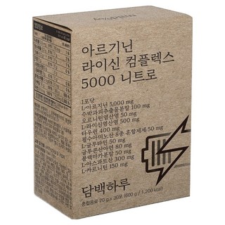 Danbaekharu 精氨酸賴氨酸複合物 5000 Nitro 30入, 1盒, 30份