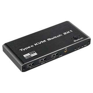 Coms 賣場 HDMI DP 2臺PC控制 4K 60Hz Type-C KVM 2埠切換器 選擇器, 1個, OU950