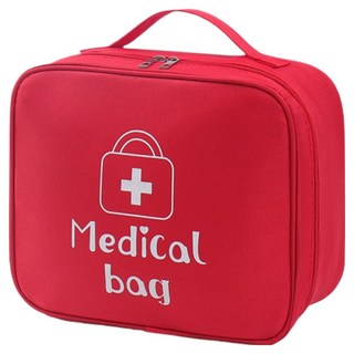 소담몰 심플 편리한 여행용 구급 파우치 레드 미디엄 25 x 12 x 20 cm, 1개