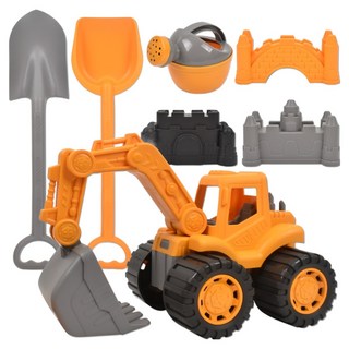 샌디토이 중장비 자동차 모래놀이 포크레인 7종 세트 650g lxs318, 혼합색상, 1세트