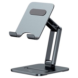 Baseus 倍思 金屬桌面雙軸折疊支架 平板款, 1個, BS-HP006, 深空灰